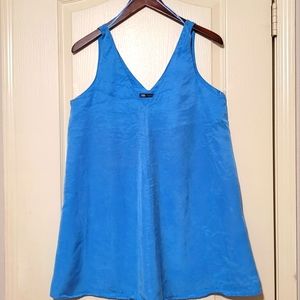Zara - long sleeveless turquoise top